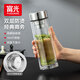 富光雙層高硼硅帶蓋玻璃杯帶濾網(wǎng)辦公杯男泡茶水杯便攜茶杯子 500ml