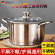 FASSON 【德國(guó)】不銹鋼湯鍋家用加厚復(fù)底煮鍋大容量燉鍋蒸鍋燃?xì)怆姶艩t 鍋+蒸籠24公分(3-4人) 24cm