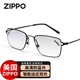 ZIPPO美國(guó)遠(yuǎn)近智能兩用雙光老花鏡進(jìn)口鏡片高清防藍(lán)光8132男黑色 150度