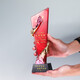 晨越（CHENYUE） 創(chuàng)意退伍軍人紀(jì)念品定制送戰(zhàn)友兄弟五角星水晶獎杯老兵退役禮物演習(xí)比武獎品留念光榮退伍禮品 永攀高峰