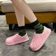 冬季棉拖鞋防水情侶家居棉鞋保暖韓版卡通EVA棉拖鞋拖鞋室內防滑 馬卡龍粉紅色（升級加厚版） 38-39