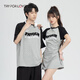 TRYFORLOVE情侶裝短袖t恤上衣一衣一裙男女套裝夏季圓領(lǐng)寬松情侶新款夏裝 男款 L