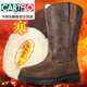 卡帝樂(lè )鱷魚(yú)（CARTELO）冬季皮毛一體雪地靴男東北棉鞋高筒真皮羊毛靴加厚保暖蒙古牧馬靴 皮毛一體雪地靴(高*幫) 46 男款