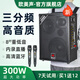 歐美聲街頭唱歌網(wǎng)紅直播戶(hù)外演出音響專(zhuān)業(yè)級吉他樂(lè )器路演k歌專(zhuān)用肩背帶便攜式大功率三分頻高級移動(dòng)音箱 861背帶 8吋重低音 300W 2*無(wú)線(xiàn)話(huà)筒+大禮包