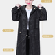 誠墨成人防濺水連帽罩衣男女防污畫(huà)畫(huà)護衣長(cháng)袖拉鏈車(chē)間圍裙工作服罩衫 黑色加絨防水連帽罩衣2XL