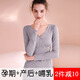 克沃茲孕婦秋衣單件月子服孕婦睡衣產(chǎn)后哺乳上衣孕婦裝喂奶衣交叉開(kāi)口保暖哺乳衣可放胸墊 麻灰 XL碼(適合120-140斤)