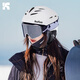 酷峰 專(zhuān)業(yè)滑雪頭盔雪鏡男成人女單板裝備雪盔護具保暖滑雪帽兒童套裝 初雪白（無(wú)雪鏡） M碼（55-58CM）