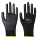 創(chuàng  )一PU508手套勞保耐磨工作PU涂掌薄款夏季透氣防滑電子涂膠涂層浸膠勞動(dòng)干活園藝防護手套工業(yè) (升級版)PU508黑色【24雙】 M（男女通號）