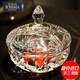 BOHEMIA捷克BOHEMIA進(jìn)口水晶玻璃創(chuàng  )意糖果盅帶蓋糖缸糖果盤(pán)干果盤(pán)盒擺件 捷克進(jìn)口帶蓋風(fēng)車(chē)糖果缸