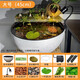 寵小帥古法魚缸創(chuàng)意過濾造景復(fù)古仿石魚缸頭水培池陽臺水循環(huán)樹脂生態(tài)缸 【大號】綠植流水套餐+水草燈
