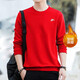 耐克（Nike）衛(wèi)衣男士2025秋季新款運(yùn)動(dòng)服針織加厚保暖寬松休閑圓領(lǐng)套頭衫外套 BV2663-657紅色/加絨保暖 2XL
