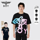 BOY LONDON【告白氣球】短袖情侶款龍年印花個(gè)性時(shí)尚潮T恤N01001 黑色 M