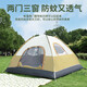 貞喜氣 全自動(dòng)帳篷戶外露營帳篷自動(dòng)彈壓收納2-3人免搭建便攜可折疊帳篷 米白色(200*150*110cm)】