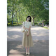 吻璦（wenai）連衣裙女裝2025年夏季新款裙子夏天夏季新款新中式國風氣質(zhì)女裝高 套裝 L 【建議110-120斤】