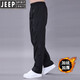 JEEP SPIRIT運動(dòng)男褲春秋2025新款男士休閑褲寬松直筒沖鋒褲男冬季加絨爬山褲 616黑色 加絨 3XL 【155-175斤】