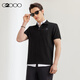 G2000男裝春夏商場(chǎng)同款印花舒適柔軟親膚短袖Polo衫 黑色 2L 