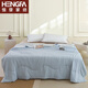 恒發(fā)冰淇淋綠豆涼感大豆被單人夏涼空調被200x230cm雙人夏季被子 冰淇淋綠豆涼感被（藍拼灰） 200x230cm