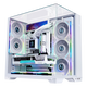 LIANLI聯(lián)力包豪斯O11 Vision Compact 海景房臺式電腦機箱 白色 /三面玻璃/中塔機箱/