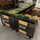 依佳仁鐵藝屏風(fēng)半截綠植矮工業(yè)風(fēng)隔斷酒吧餐廳火鍋圍欄花架奶茶店護(hù)欄 款式一黑色