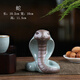 康樂品 哥窯茶寵擺件 開片可養(yǎng)十二生肖手工茶玩迷你可愛茶臺創(chuàng)意擺件 哥窯十二生肖茶寵-蛇