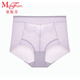 曼妮芬高腰收腹低角褲女性感蕾絲包臀內褲襠底褲女士短褲 090 紫色 1條 XL 170/105
