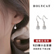 Holycat懷里貓S925銀貓眼石耳環(huán)女輕奢高級感耳墜氣質(zhì)耳鉤耳飾生日禮物女送老婆 貓眼石耳環(huán)【一對】