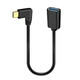 aprilbuyTypec轉USB母口OTG彎頭90度直角側彎延長(cháng)線(xiàn)USB3.0高速數據線(xiàn)車(chē)載U盤(pán)轉換器手機平板電腦優(yōu)盤(pán)拷貝 側彎Type-c轉USB3.0母 25CM
