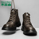 木林森【大碼馬丁靴】男靴復古馬丁鞋男百搭青年機車(chē)網(wǎng)紅款靴子男潮鞋 卡其J451010308 39
