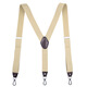 御帆男士背帶吊帶褲夾固定器加長(cháng)可調節商務(wù)正裝后背防滑吊帶純色夾子 三夾勾扣帶皮頭-米色