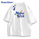NASA GISS短袖T恤男潮流寬松半袖學(xué)生夏季純棉上衣情侶打底衫 白色 2XL 