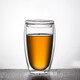 DASHINGLASS隔熱透明雙層玻璃杯耐冷熱咖啡杯創(chuàng  )意水杯果汁杯子啤酒杯真空杯 大號+玻璃蓋