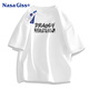 NASA GISSt恤男純棉圓領(lǐng)短袖卡通上衣潮流情侶龍年百搭半袖 白色 XL 