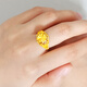 千影珠寶黃金戒指女款9999足金年輕人素金真金飾品活口結(jié)婚首飾送媽媽 重約4.21-4.5g(含工費(fèi)28)