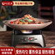 陶煲王固體酒精專用陶瓷干鍋鍋具瓦煲仔飯砂鍋小沙鍋家用酒精爐淺口鍋?zhàn)?干煲（無蓋）-不帶爐 900ml