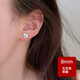 夢(mèng)君宸輕奢高級感小眾鋯石磁鐵耳夾女無(wú)耳洞夏日磁吸耳釘耳骨夾耳環(huán)耳飾 8mm一對裝