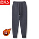 南極人兒童保暖褲男童女童加絨加厚棉褲小孩打底褲中大童學(xué)生保暖秋褲冬 J男童-深灰 130