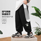 左西防蚊褲男童褲子兒童夏季薄款2025新款男孩速干運(yùn)動(dòng) 黑色 130