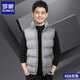 羅蒙秋冬季男士保暖背心加厚非羽加絨棉馬甲潮流外穿馬夾外套無(wú)袖坎肩 1XM21/MJ00灰色 2XL