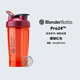 Blender Bottle 搖搖杯運動(dòng)水壺健身水杯 蛋白粉攪拌球奶男士女生大容量塑料杯子 24oz珊瑚紅色710ml 0