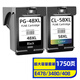 靈印適用佳能PG-48 CL-58墨盒E478 E3480連供可加墨E478R E408 E418打印機 【超大容量1750頁(yè)】PG48/CL58黑彩套裝