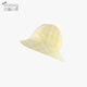 巴厘小豬（BALIPIG）女寶寶遮陽(yáng)帽夏天男童漁夫帽純棉嬰兒帽子夏 黃白格 45cm3-6個(gè)月拍前先測量寶寶頭圍