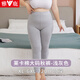 雅鹿雅鹿加肥加大女士萊卡棉高腰秋褲彈力棉打底褲大碼胖mm200斤秋冬 淺灰色 5XL -適合160-180斤