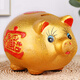 TaTanice 存錢罐 19CM長金豬儲(chǔ)蓄罐陶瓷豬零錢罐招財(cái)豬擺件生日禮物 
