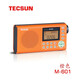 德生(Tecsun)M-601調(diào)頻收音機(jī)錄音機(jī)藍(lán)牙音箱音樂(lè)播放器可插卡可充電液晶屏幕顯示 橙色+充電器+16G卡