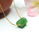 岐昌堂18K金鑲和田玉碧玉路路通吊墜菠菜綠回紋珠玉石項鏈生日禮物男女 18K金和田玉碧玉路路通吊墜（不含鏈子）