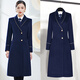 Sgirl高端職業(yè)毛呢大衣女空姐制服中長(cháng)款加棉加厚呢子外套美容院酒店前臺珠寶店售樓部毛呢大衣氣質(zhì)秋冬 藏青色長(cháng)袖毛呢大衣(加棉) 加厚 XL