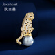 歐本赫?benheart丹麥金錢(qián)豹優(yōu)雅胸花高端精致時(shí)尚輕奢華男女士別針西裝 胸針-流光豹影 金色