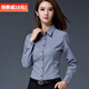 DGPZ襯衫女通勤襯衣免燙抗皺商務(wù)休閑顯瘦女士正裝面試上衣Q0423 灰色長(cháng) XL （115-125）斤