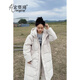 宏資琦羽絨棉服女冬季2025新款加厚中長(cháng)款棉衣外套寬松過(guò)膝長(cháng)款棉襖超厚 米白色 2XL （建議140—160斤）