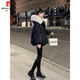 皮爾卡丹（pierre cardin）東北狐貍毛領(lǐng)鵝絨羽絨服女2026年冬季短款寬松韓版小個(gè)子保暖外套 黑色【白鵝絨+真狐貍毛】 S 100-120斤